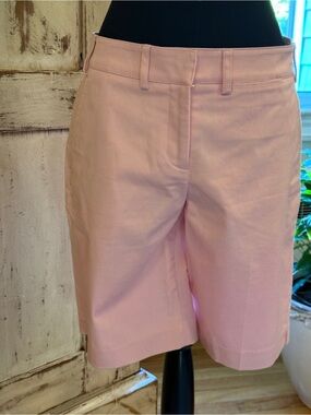 Tailor New York Cotton Bermuda shorts. Chino,. Pink. Size 6. NWT. Preppy